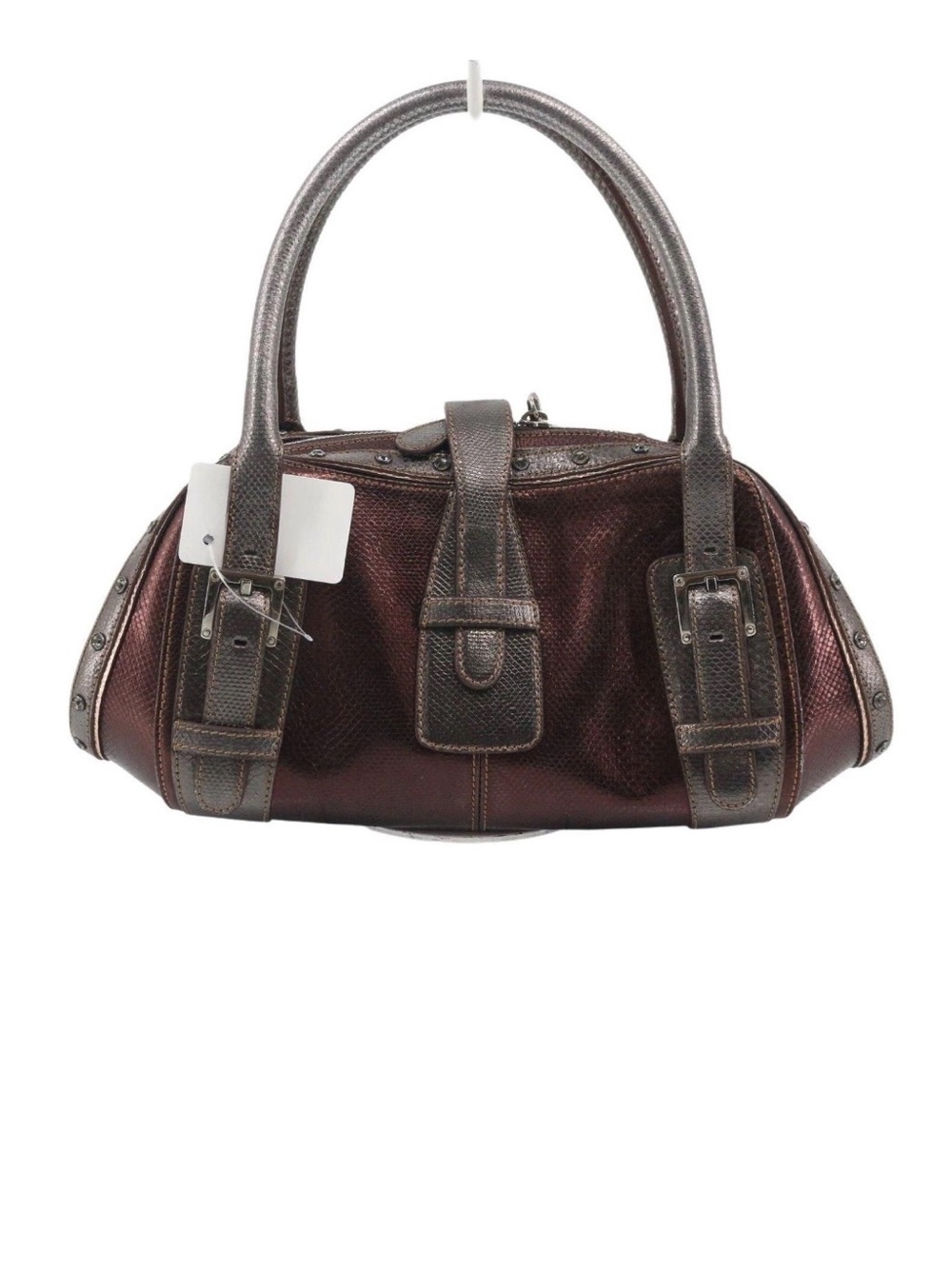 Loewe Dark Brown Textured Leather Shoulder Bag